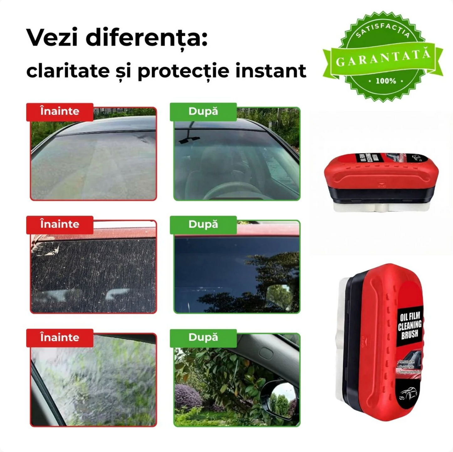 Burete cu soluție Anti-Ploaie și Aburire