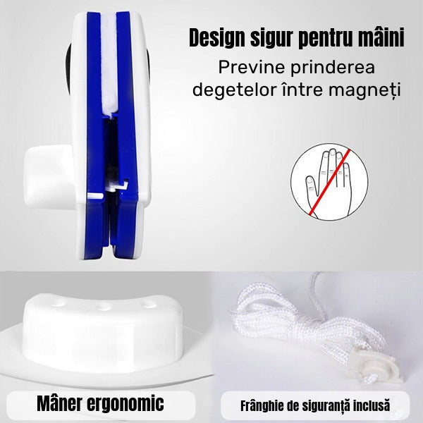 Ștergător magnetic pentru geamuri