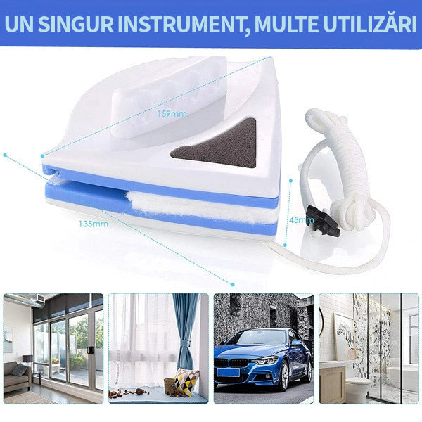 Ștergător magnetic pentru geamuri