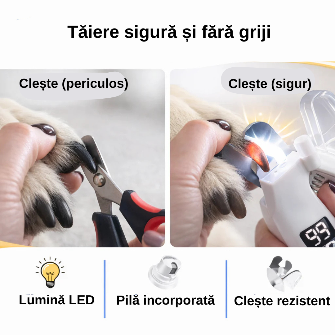 Clește LED pentru unghii de animale