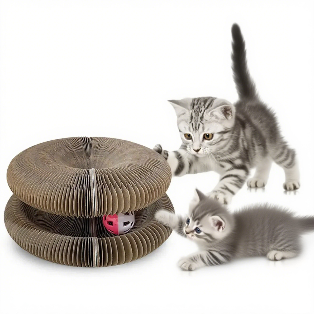 Jucărie interactivă de zgâriat cu bilă - Pentru pisici