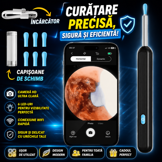 Aparat inteligent de Curățare a Urechilor cu Cameră