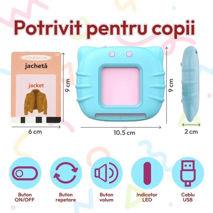Instrument de citire cu până la 336 de cuvinte educaționale